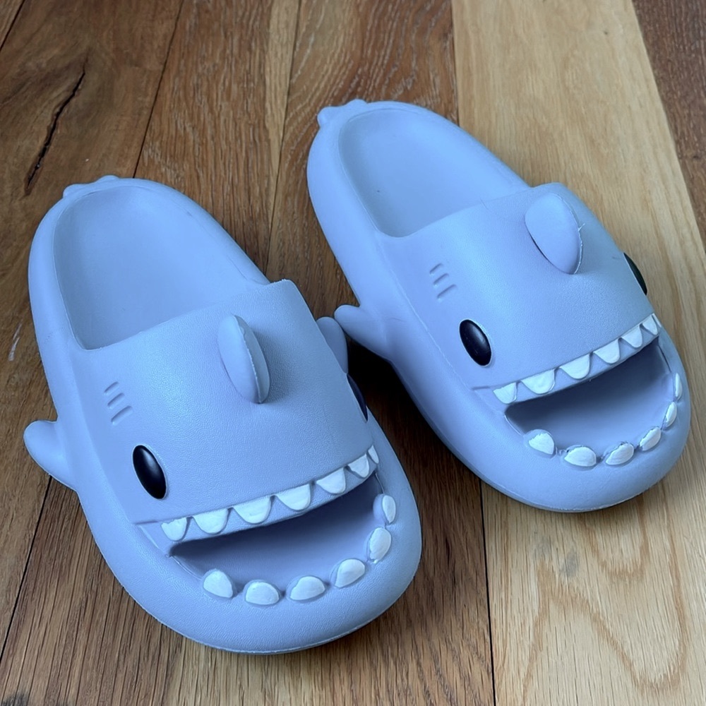 Kid’s Shark Slip On Slides